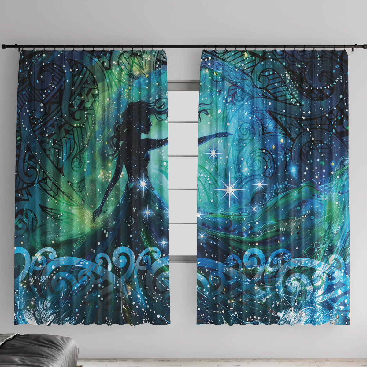 New Zealand Matariki Hiwa-i-te-rangi Window Curtain Titiro ki nga Whetu Wishing Star