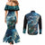 New Zealand Matariki Ururangi Couples Matching Mermaid Dress and Long Sleeve Button Shirt The Murmur Of The Wind