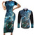 New Zealand Matariki Ururangi Couples Matching Short Sleeve Bodycon Dress and Long Sleeve Button Shirt The Murmur Of The Wind