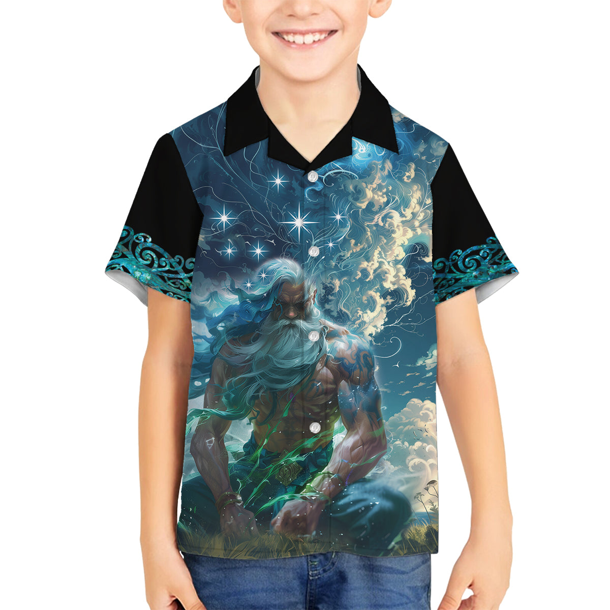 New Zealand Matariki Ururangi Family Matching Puletasi and Hawaiian Shirt The Murmur Of The Wind