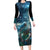 New Zealand Matariki Ururangi Long Sleeve Bodycon Dress The Murmur Of The Wind