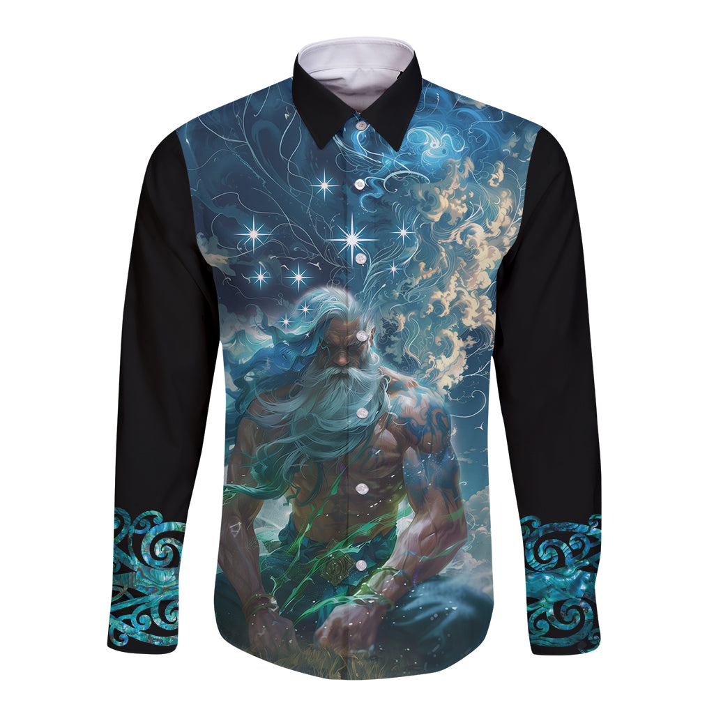 New Zealand Matariki Ururangi Long Sleeve Button Shirt The Murmur Of The Wind