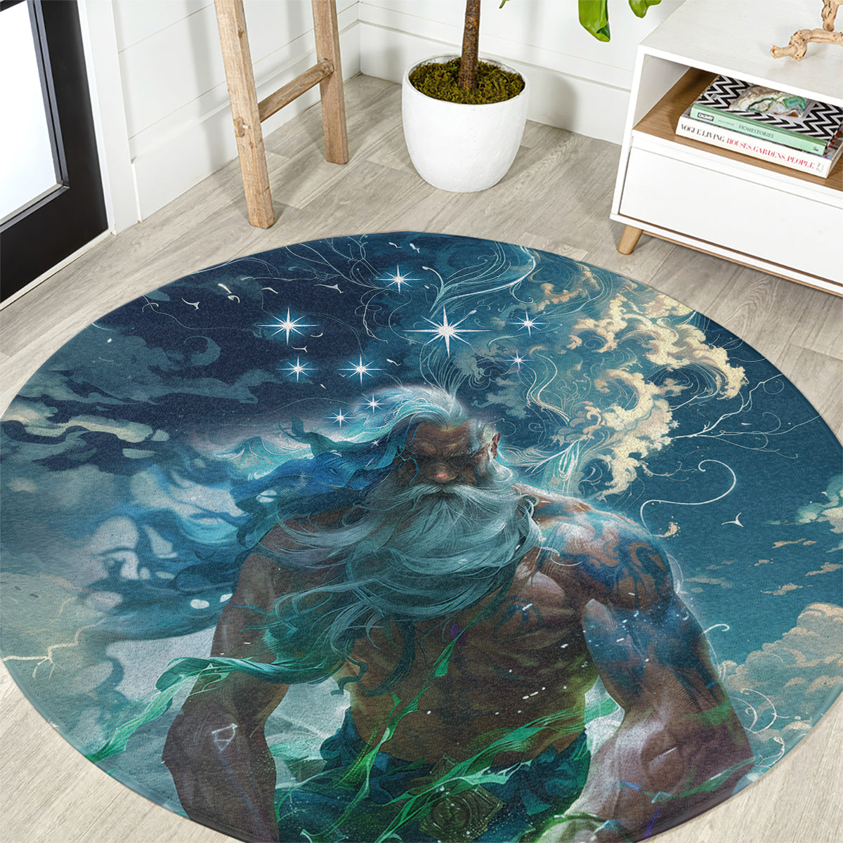 New Zealand Matariki Ururangi Round Carpet The Murmur Of The Wind