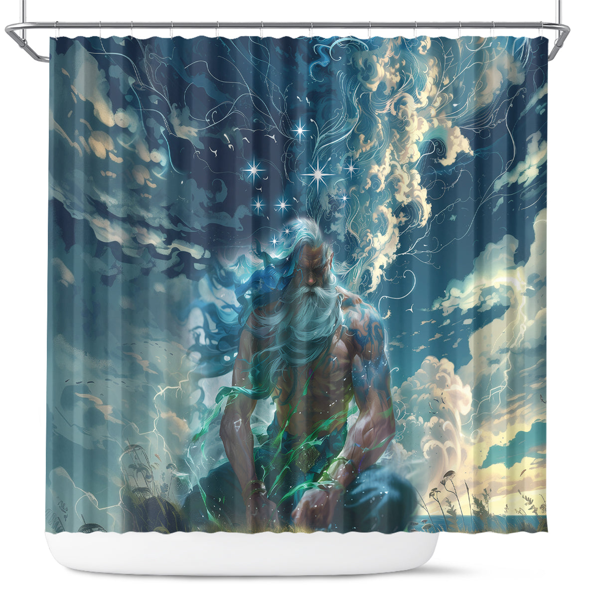 New Zealand Matariki Ururangi Shower Curtain The Murmur Of The Wind