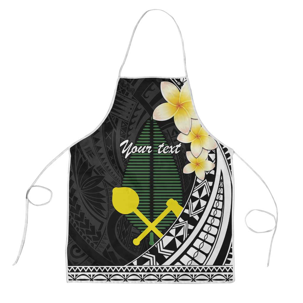 Alo Chiefdom Wallis and Futuna Personalized Apron Frangipani Flowers Polynesian Pattern - Polynesian Pride