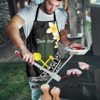 Alo Chiefdom Wallis and Futuna Personalized Apron Frangipani Flowers Polynesian Pattern - Polynesian Pride