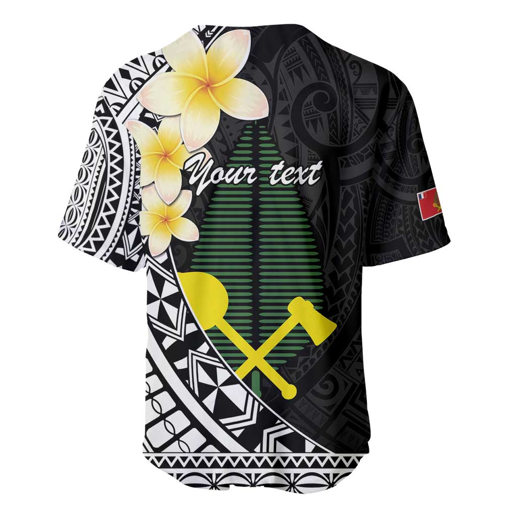 Alo Chiefdom Wallis and Futuna Personalized Baseball Jersey Frangipani Flowers Polynesian Pattern