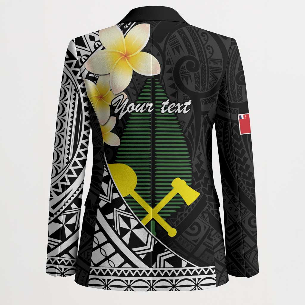Alo Chiefdom Wallis and Futuna Personalized Blazer Frangipani Flowers Polynesian Pattern - Polynesian Pride