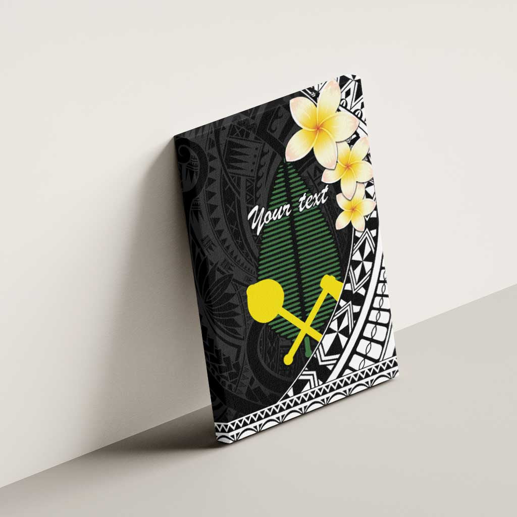 Alo Chiefdom Wallis and Futuna Personalized Canvas Wall Art Frangipani Flowers Polynesian Pattern