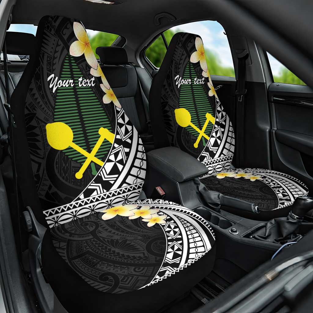 Alo Chiefdom Wallis and Futuna Personalized Car Seat Cover Frangipani Flowers Polynesian Pattern