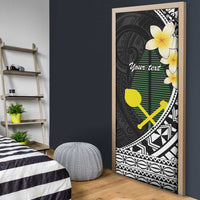 Alo Chiefdom Wallis and Futuna Personalized Door Cover Frangipani Flowers Polynesian Pattern - Polynesian Pride