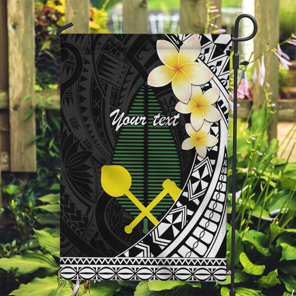 Alo Chiefdom Wallis and Futuna Personalized Garden Flag Frangipani Flowers Polynesian Pattern