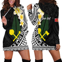 Alo Chiefdom Wallis and Futuna Personalized Hoodie Dress Frangipani Flowers Polynesian Pattern