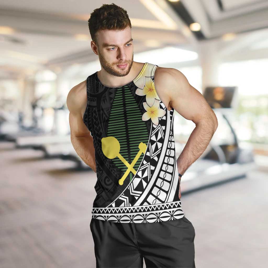 Alo Chiefdom Wallis and Futuna Personalized Men Tank Top Frangipani Flowers Polynesian Pattern