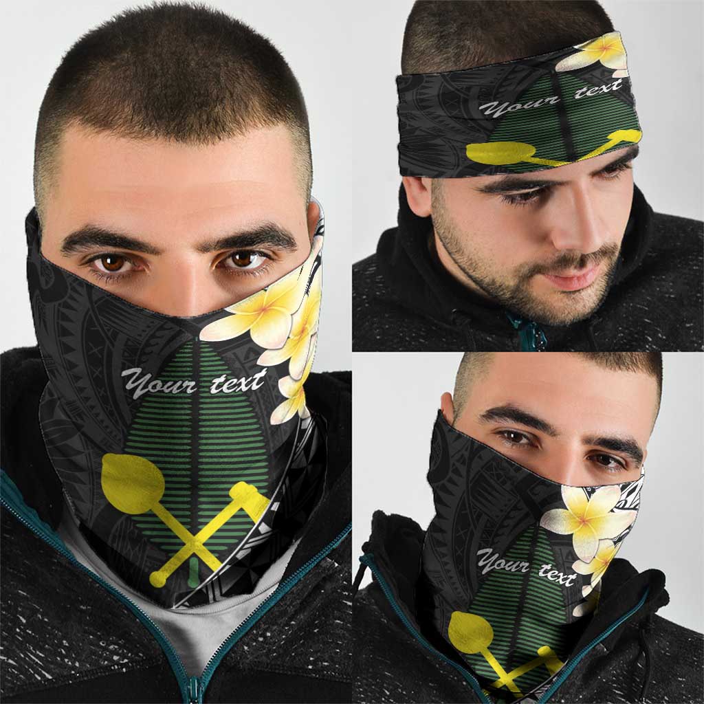 Alo Chiefdom Wallis and Futuna Personalized Neck Gaiter Frangipani Flowers Polynesian Pattern - Polynesian Pride
