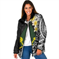Alo Chiefdom Wallis and Futuna Personalized Padded Jacket Frangipani Flowers Polynesian Pattern - Polynesian Pride