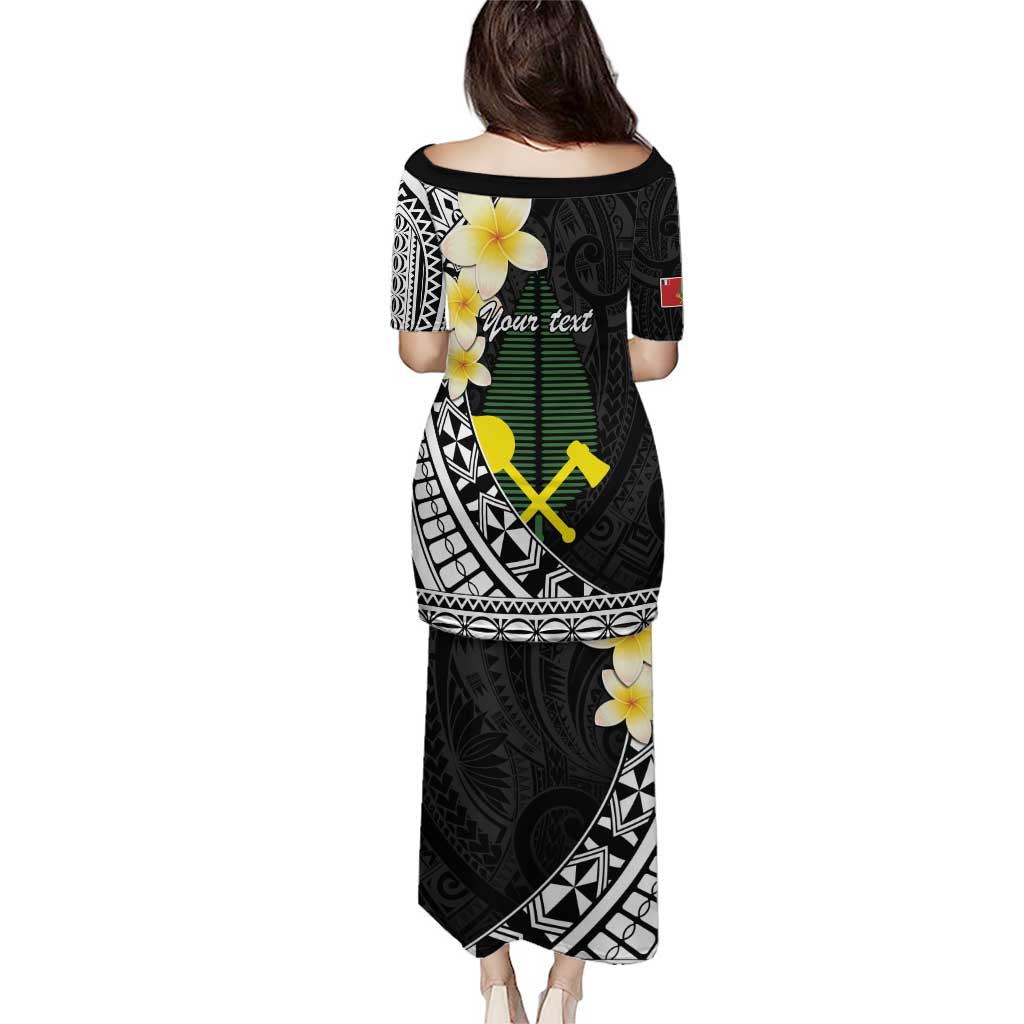 Alo Chiefdom Wallis and Futuna Personalized Puletasi Frangipani Flowers Polynesian Pattern LT9 - Polynesian Pride