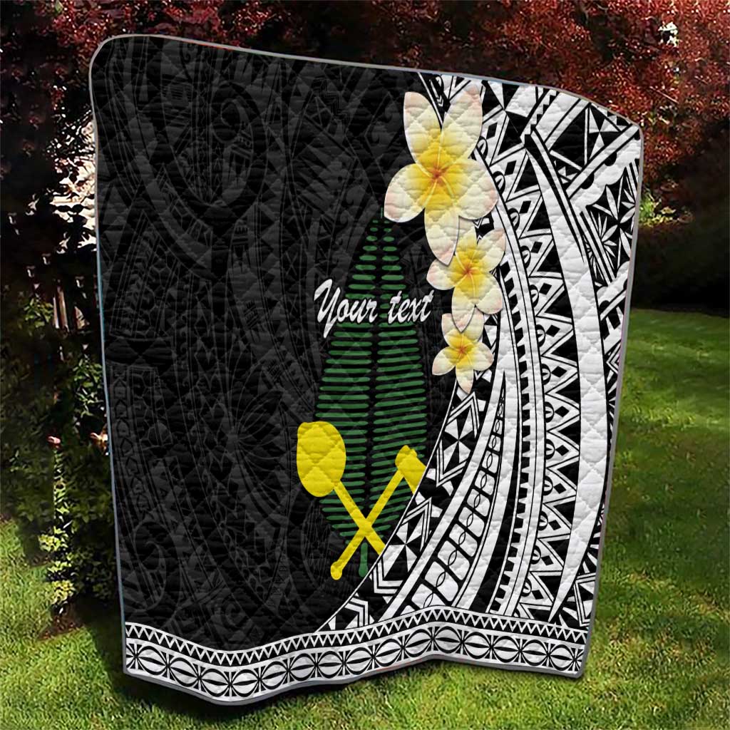 Alo Chiefdom Wallis and Futuna Personalized Quilt Frangipani Flowers Polynesian Pattern