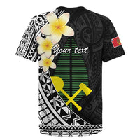 Alo Chiefdom Wallis and Futuna Personalized Rugby Jersey Frangipani Flowers Polynesian Pattern