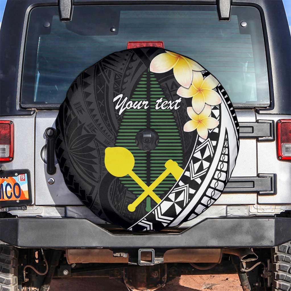 Alo Chiefdom Wallis and Futuna Personalized Spare Tire Cover Frangipani Flowers Polynesian Pattern