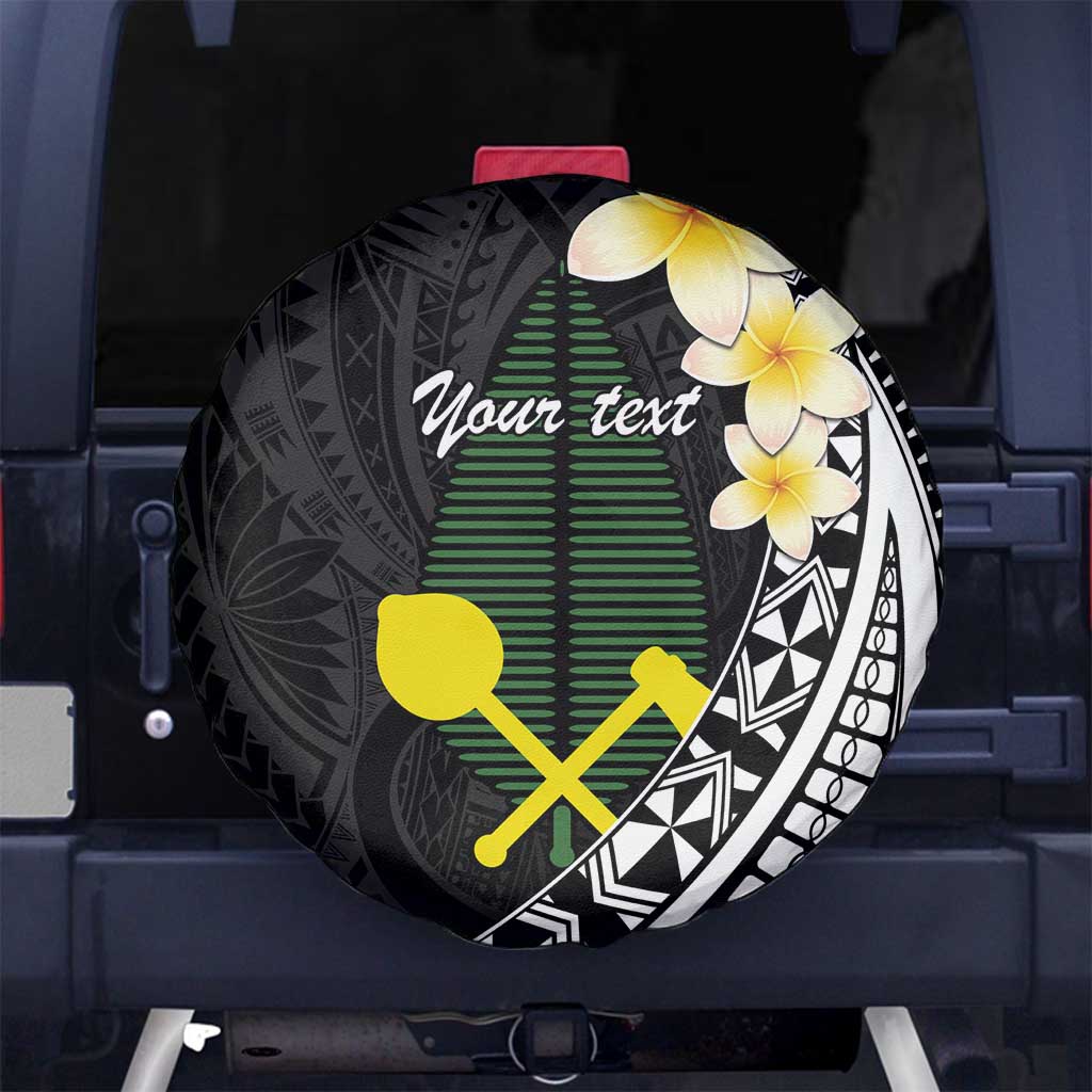 Alo Chiefdom Wallis and Futuna Personalized Spare Tire Cover Frangipani Flowers Polynesian Pattern