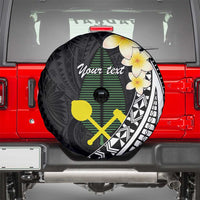 Alo Chiefdom Wallis and Futuna Personalized Spare Tire Cover Frangipani Flowers Polynesian Pattern