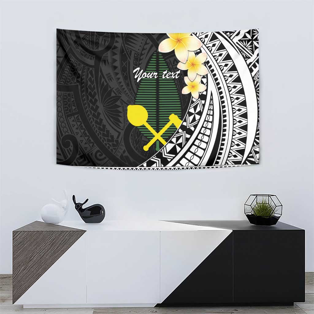 Alo Chiefdom Wallis and Futuna Personalized Tapestry Frangipani Flowers Polynesian Pattern