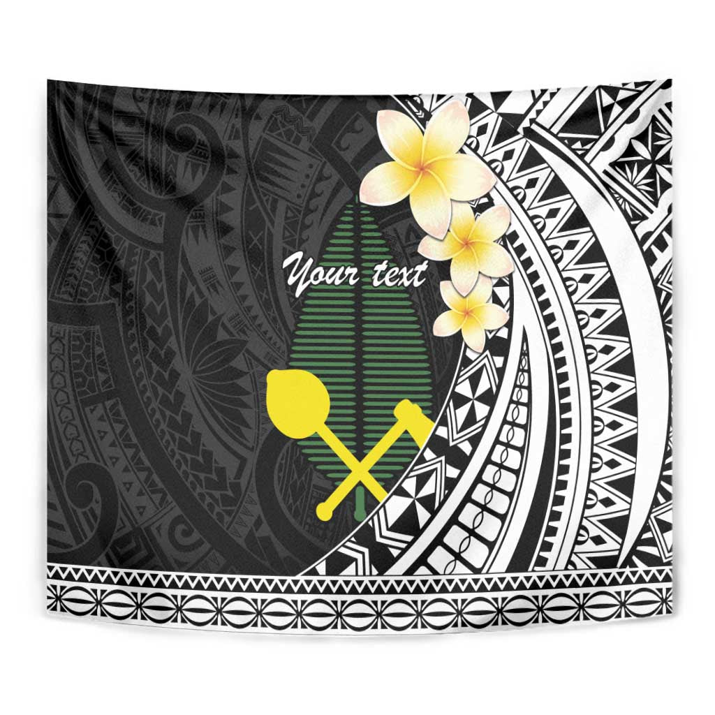 Alo Chiefdom Wallis and Futuna Personalized Tapestry Frangipani Flowers Polynesian Pattern