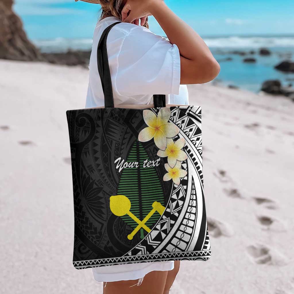 Alo Chiefdom Wallis and Futuna Personalized Tote Bag Frangipani Flowers Polynesian Pattern - Polynesian Pride