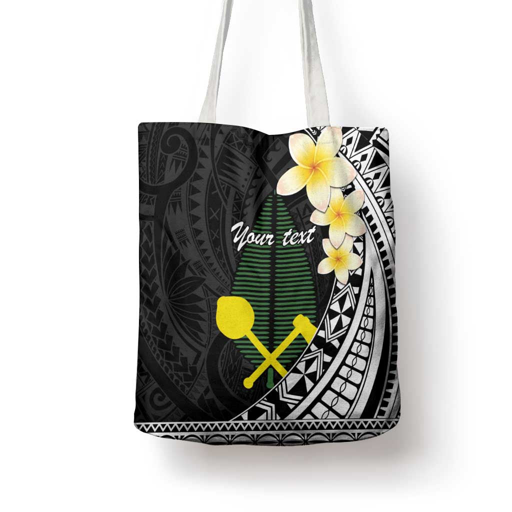 Alo Chiefdom Wallis and Futuna Personalized Tote Bag Frangipani Flowers Polynesian Pattern - Polynesian Pride