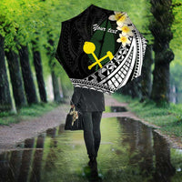 Alo Chiefdom Wallis and Futuna Personalized Umbrella Frangipani Flowers Polynesian Pattern - Polynesian Pride