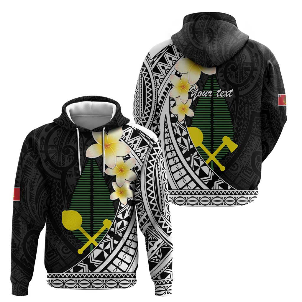 Alo Chiefdom Wallis and Futuna Personalized Zip Hoodie Frangipani Flowers Polynesian Pattern