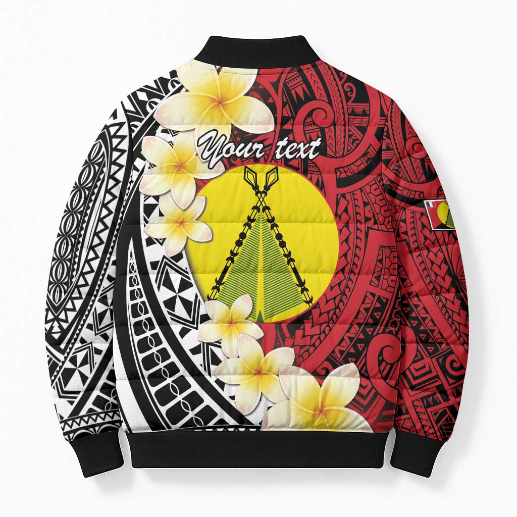 Sigave Chiefdom Wallis and Futuna Personalized Bomber Puffer Jacket Frangipani Flowers Polynesian Pattern - Polynesian Pride