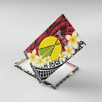 Sigave Chiefdom Wallis and Futuna Personalized Canvas Wall Art Frangipani Flowers Polynesian Pattern