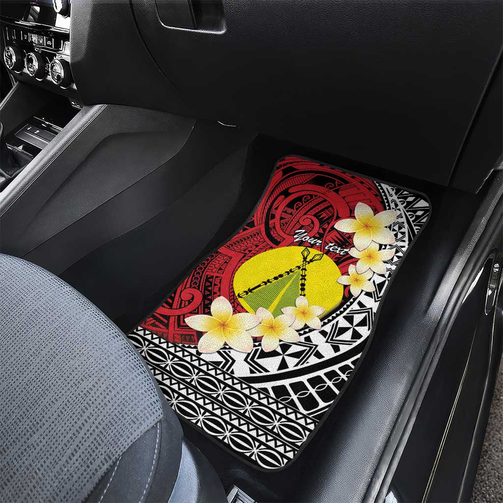 Sigave Chiefdom Wallis and Futuna Personalized Car Mats Frangipani Flowers Polynesian Pattern