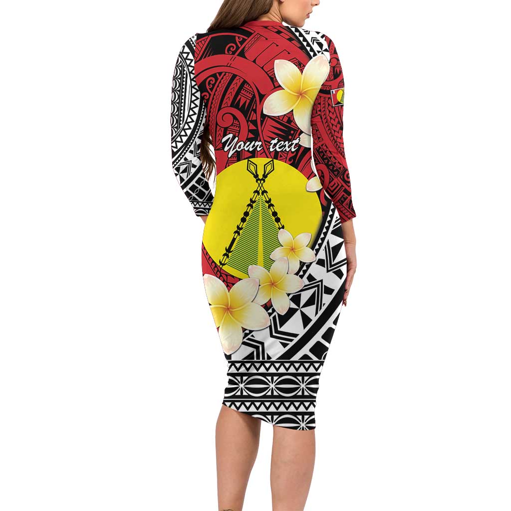 Sigave Chiefdom Wallis and Futuna Personalized Family Matching Long Sleeve Bodycon Dress and Hawaiian Shirt Frangipani Flowers Polynesian Pattern
