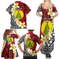 Sigave Chiefdom Wallis and Futuna Personalized Family Matching Summer Maxi Dress and Hawaiian Shirt Frangipani Flowers Polynesian Pattern