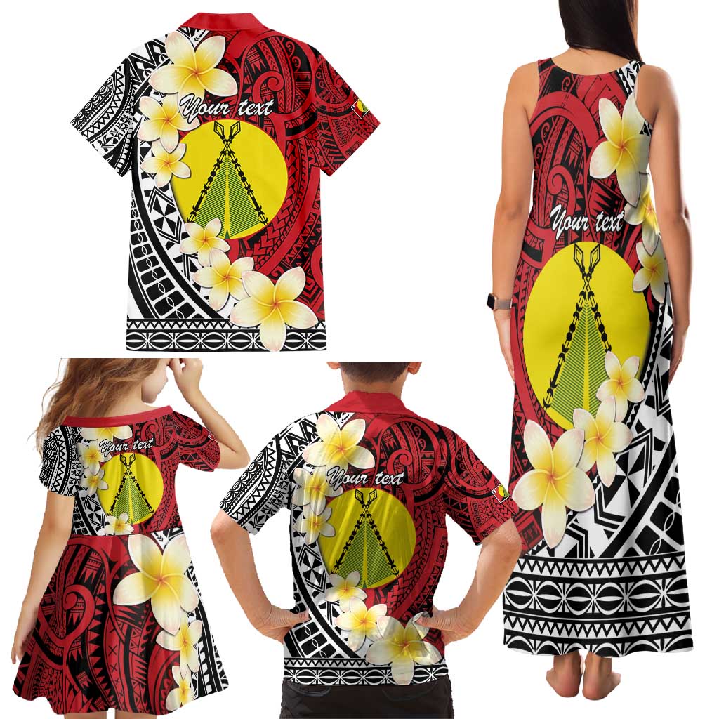 Sigave Chiefdom Wallis and Futuna Personalized Family Matching Tank Maxi Dress and Hawaiian Shirt Frangipani Flowers Polynesian Pattern