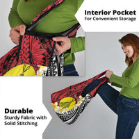 Sigave Chiefdom Wallis and Futuna Personalized Grocery Bag Frangipani Flowers Polynesian Pattern