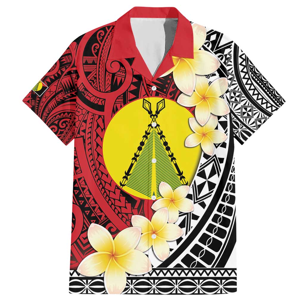 Sigave Chiefdom Wallis and Futuna Personalized Hawaiian Shirt Frangipani Flowers Polynesian Pattern