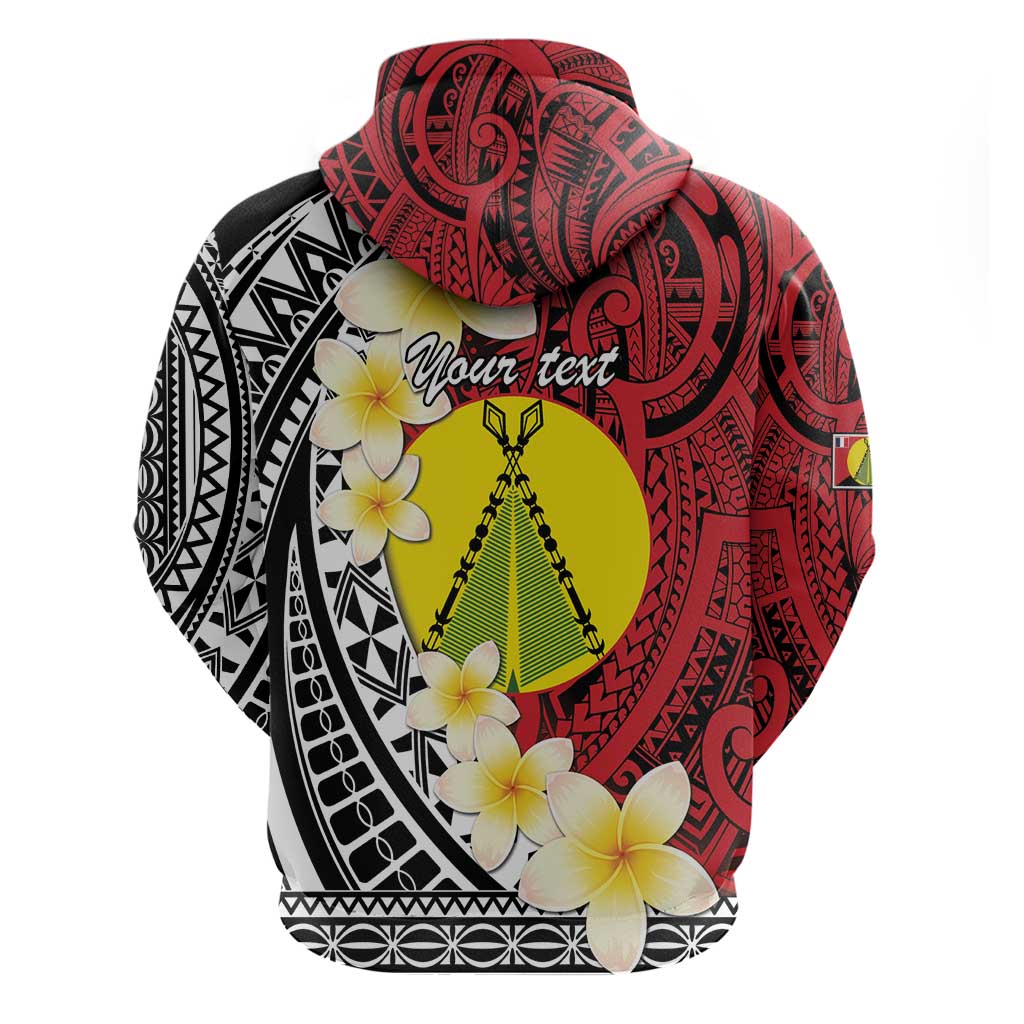 Sigave Chiefdom Wallis and Futuna Personalized Hoodie Frangipani Flowers Polynesian Pattern
