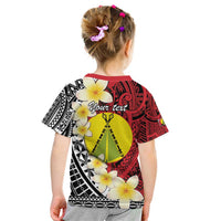 Sigave Chiefdom Wallis and Futuna Personalized Kid T Shirt Frangipani Flowers Polynesian Pattern