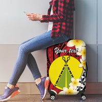 Sigave Chiefdom Wallis and Futuna Personalized Luggage Cover Frangipani Flowers Polynesian Pattern