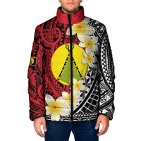 Sigave Chiefdom Wallis and Futuna Personalized Padded Jacket Frangipani Flowers Polynesian Pattern - Polynesian Pride