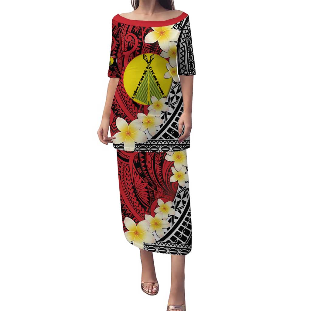 Sigave Chiefdom Wallis and Futuna Personalized Puletasi Frangipani Flowers Polynesian Pattern