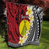 Sigave Chiefdom Wallis and Futuna Personalized Quilt Frangipani Flowers Polynesian Pattern