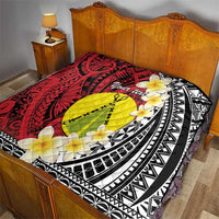 Sigave Chiefdom Wallis and Futuna Personalized Quilt Frangipani Flowers Polynesian Pattern