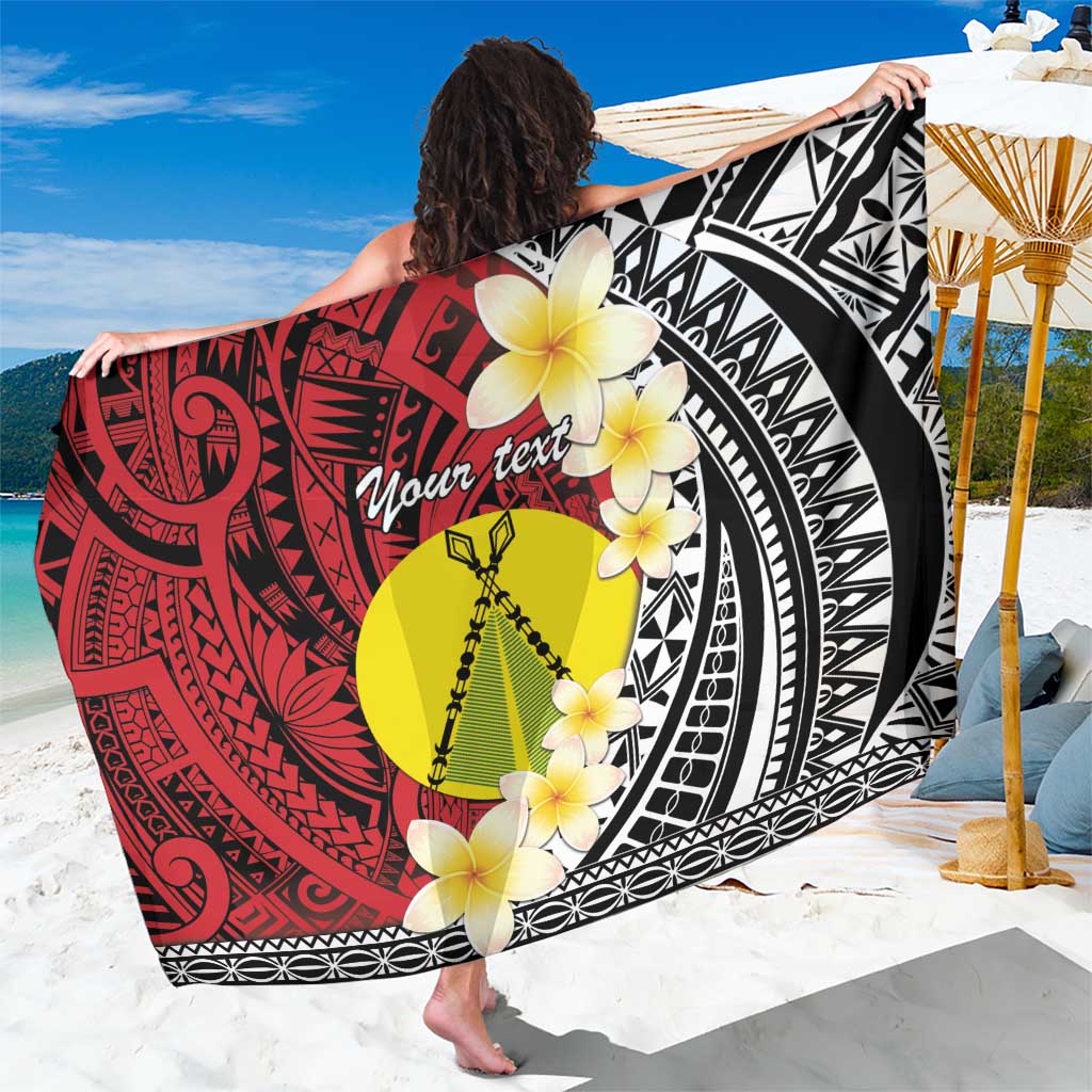 Sigave Chiefdom Wallis and Futuna Personalized Sarong Frangipani Flowers Polynesian Pattern