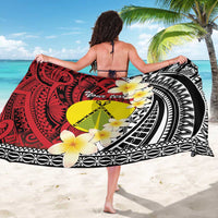 Sigave Chiefdom Wallis and Futuna Personalized Sarong Frangipani Flowers Polynesian Pattern