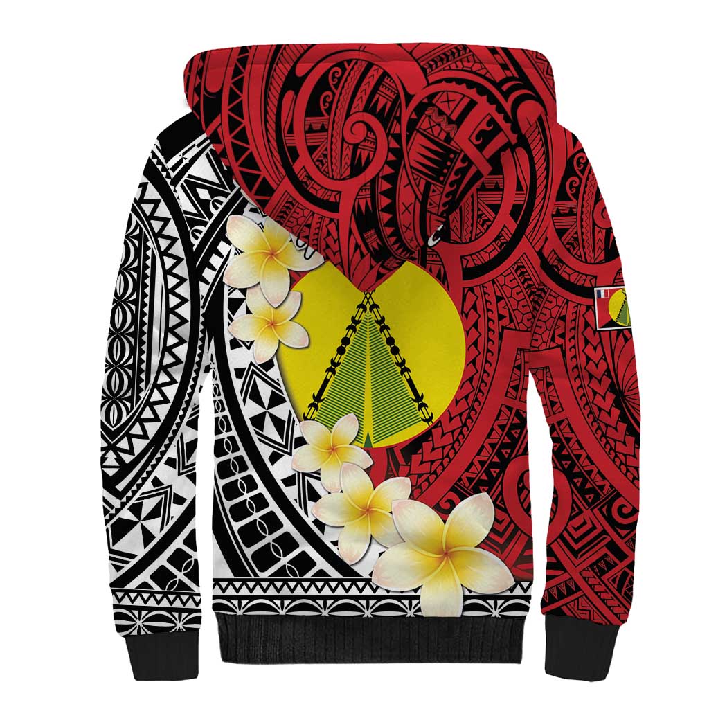 Sigave Chiefdom Wallis and Futuna Personalized Sherpa Hoodie Frangipani Flowers Polynesian Pattern LT9 - Polynesian Pride